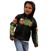 Sugar Skull Santa Kid Hoodie Sugar Skull Ho Ho Ho - Wonder Print Shop