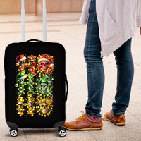 Sugar Skull Santa Luggage Cover Sugar Skull Ho Ho Ho - Wonder Print Shop