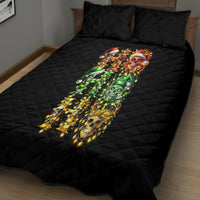 Sugar Skull Santa Quilt Bed Set Sugar Skull Ho Ho Ho - Wonder Print Shop