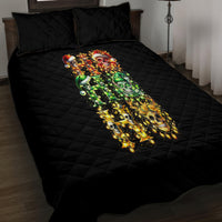 Sugar Skull Santa Quilt Bed Set Sugar Skull Ho Ho Ho - Wonder Print Shop