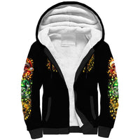 Sugar Skull Santa Sherpa Hoodie Sugar Skull Ho Ho Ho - Wonder Print Shop