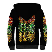 Sugar Skull Santa Sherpa Hoodie Sugar Skull Ho Ho Ho - Wonder Print Shop