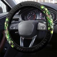 Sugar Skull Santa Steering Wheel Cover Sugar Skull Ho Ho Ho - Wonder Print Shop