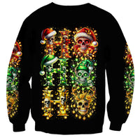 Sugar Skull Santa Sweatshirt Sugar Skull Ho Ho Ho - Wonder Print Shop
