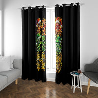 Sugar Skull Santa Window Curtain Sugar Skull Ho Ho Ho - Wonder Print Shop