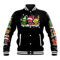 Skeleton Santa Claus Baseball Jacket Sugar Santa Claus Ho Ho Ho - Wonder Print Shop