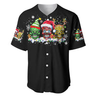 Skeleton Santa Claus Baseball Jersey Sugar Santa Claus Ho Ho Ho - Wonder Print Shop