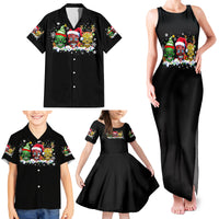 Skeleton Santa Claus Family Matching Tank Maxi Dress and Hawaiian Shirt Sugar Santa Claus Ho Ho Ho - Wonder Print Shop