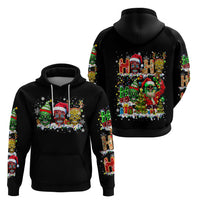 Skeleton Santa Claus Hoodie Sugar Santa Claus Ho Ho Ho - Wonder Print Shop