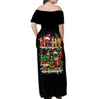 Skeleton Santa Claus Off Shoulder Maxi Dress Sugar Santa Claus Ho Ho Ho - Wonder Print Shop