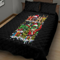 Skeleton Santa Claus Quilt Bed Set Sugar Santa Claus Ho Ho Ho - Wonder Print Shop