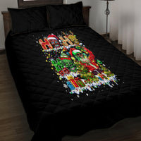 Skeleton Santa Claus Quilt Bed Set Sugar Santa Claus Ho Ho Ho - Wonder Print Shop