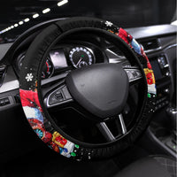 Skeleton Santa Claus Steering Wheel Cover Sugar Santa Claus Ho Ho Ho - Wonder Print Shop