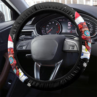 Skeleton Santa Claus Steering Wheel Cover Sugar Santa Claus Ho Ho Ho - Wonder Print Shop