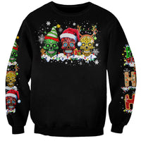 Skeleton Santa Claus Sweatshirt Sugar Santa Claus Ho Ho Ho - Wonder Print Shop