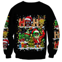 Skeleton Santa Claus Sweatshirt Sugar Santa Claus Ho Ho Ho - Wonder Print Shop