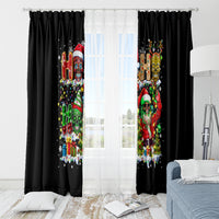 Skeleton Santa Claus Window Curtain Sugar Santa Claus Ho Ho Ho - Wonder Print Shop