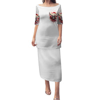 Skull Santa Claus Family Matching Puletasi Dress and Hawaiian Shirt I Heard Santa On The Roof So I Turned On Fireplace - Wonder Print Shop