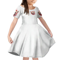 Skull Santa Claus Family Matching Short Sleeve Bodycon Dress and Hawaiian Shirt I Heard Santa On The Roof So I Turned On Fireplace - Wonder Print Shop