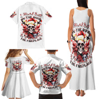 Skull Santa Claus Family Matching Tank Maxi Dress and Hawaiian Shirt I Heard Santa On The Roof So I Turned On Fireplace - Wonder Print Shop