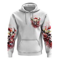Skull Santa Claus Hoodie I Heard Santa On The Roof So I Turned On Fireplace - Wonder Print Shop