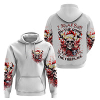 Skull Santa Claus Hoodie I Heard Santa On The Roof So I Turned On Fireplace - Wonder Print Shop