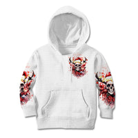 Skull Santa Claus Kid Hoodie I Heard Santa On The Roof So I Turned On Fireplace - Wonder Print Shop