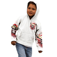 Skull Santa Claus Kid Hoodie I Heard Santa On The Roof So I Turned On Fireplace - Wonder Print Shop