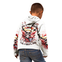Skull Santa Claus Kid Hoodie I Heard Santa On The Roof So I Turned On Fireplace - Wonder Print Shop