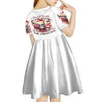 Skull Santa Claus Kid Short Sleeve Dress I Heard Santa On The Roof So I Turned On Fireplace - Wonder Print Shop