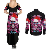 Skull Santa Claus Couples Matching Summer Maxi Dress and Long Sleeve Button Shirt I'm So Good Santa Came Juice - Wonder Print Shop