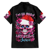 Skull Santa Claus Family Matching Off Shoulder Maxi Dress and Hawaiian Shirt I'm So Good Santa Came Juice - Wonder Print Shop