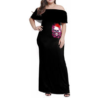 Skull Santa Claus Family Matching Off Shoulder Maxi Dress and Hawaiian Shirt I'm So Good Santa Came Juice - Wonder Print Shop
