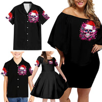 Skull Santa Claus Family Matching Off Shoulder Short Dress and Hawaiian Shirt I'm So Good Santa Came Juice - Wonder Print Shop
