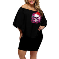 Skull Santa Claus Family Matching Off Shoulder Short Dress and Hawaiian Shirt I'm So Good Santa Came Juice - Wonder Print Shop