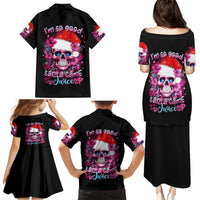 Skull Santa Claus Family Matching Puletasi Dress and Hawaiian Shirt I'm So Good Santa Came Juice - Wonder Print Shop