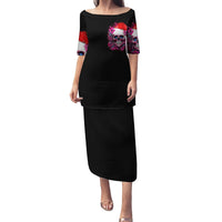 Skull Santa Claus Family Matching Puletasi Dress and Hawaiian Shirt I'm So Good Santa Came Juice - Wonder Print Shop