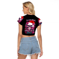 Skull Santa Claus Raglan Cropped T Shirt I'm So Good Santa Came Juice - Wonder Print Shop