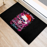 Skull Santa Claus Rubber Doormat I'm So Good Santa Came Juice - Wonder Print Shop