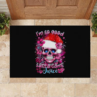 Skull Santa Claus Rubber Doormat I'm So Good Santa Came Juice - Wonder Print Shop