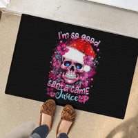 Skull Santa Claus Rubber Doormat I'm So Good Santa Came Juice - Wonder Print Shop