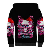 Skull Santa Claus Sherpa Hoodie I'm So Good Santa Came Juice - Wonder Print Shop