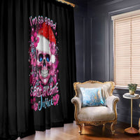 Skull Santa Claus Window Curtain I'm So Good Santa Came Juice - Wonder Print Shop