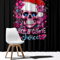 Skull Santa Claus Window Curtain I'm So Good Santa Came Juice - Wonder Print Shop