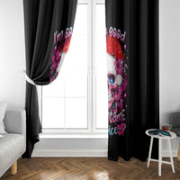 Skull Santa Claus Window Curtain I'm So Good Santa Came Juice - Wonder Print Shop