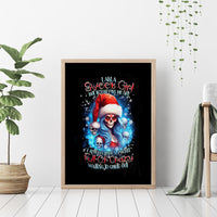 Skull Santa Girl Canvas Wall Art Iam A Sweet Girl But If You Piss Me Off, I Alway Full Of Crazy - Wonder Print Shop