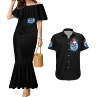 Skull Santa Girl Couples Matching Mermaid Dress and Hawaiian Shirt Iam A Sweet Girl But If You Piss Me Off, I Alway Full Of Crazy - Wonder Print Shop