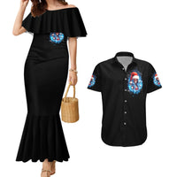 Skull Santa Girl Couples Matching Mermaid Dress and Hawaiian Shirt Iam A Sweet Girl But If You Piss Me Off, I Alway Full Of Crazy - Wonder Print Shop