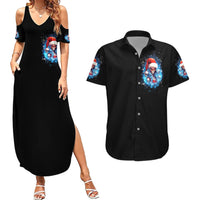Skull Santa Girl Couples Matching Summer Maxi Dress and Hawaiian Shirt Iam A Sweet Girl But If You Piss Me Off, I Alway Full Of Crazy - Wonder Print Shop