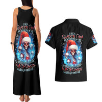 Skull Santa Girl Couples Matching Tank Maxi Dress and Hawaiian Shirt Iam A Sweet Girl But If You Piss Me Off, I Alway Full Of Crazy - Wonder Print Shop